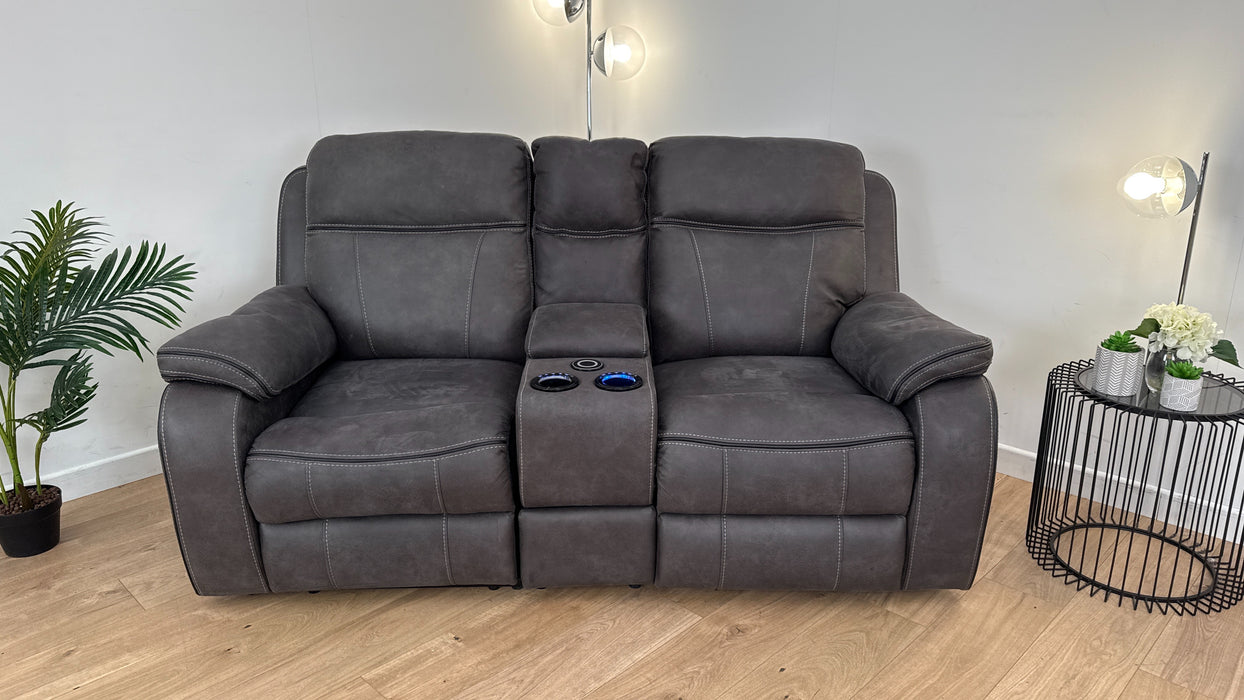 Vinson 2 Seater Power Reclining Sofa + Smart Console