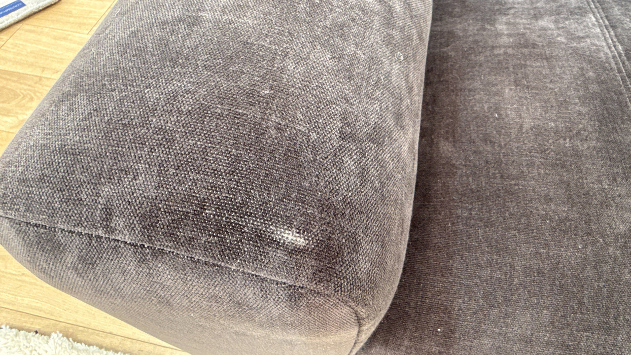 Sofology Allure Fabric 1.5 Corner 3 Power Recliner/Headrest Heated Seats Speakers in Relaxed Chenille Raisin