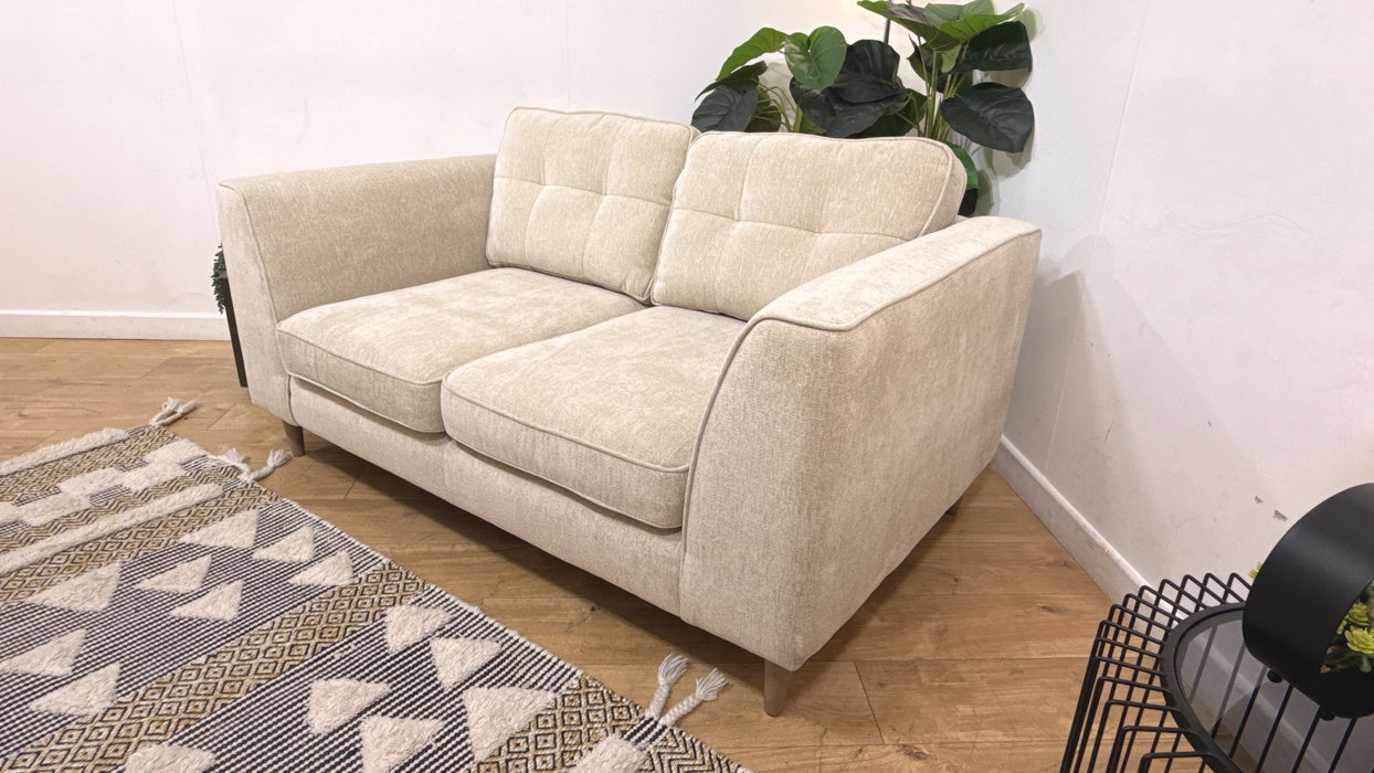 Sofology Roscoe Fabric 2 Seater in Linen Look Chenille Stone