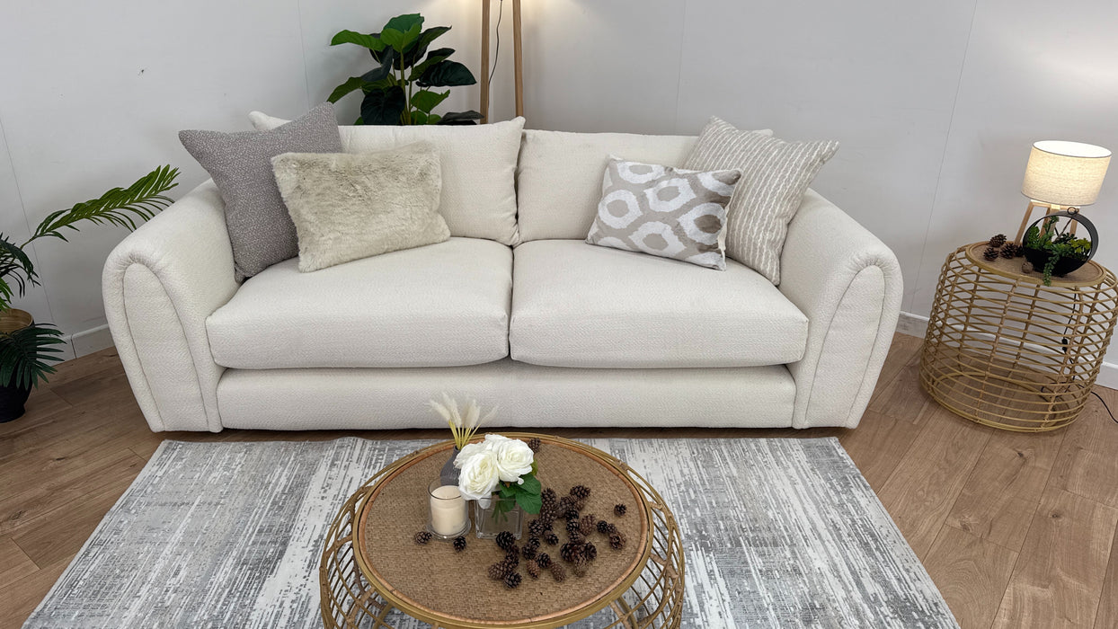 Marble Arch 3 Seater Sofa - Fabric - Camden Wood Trim