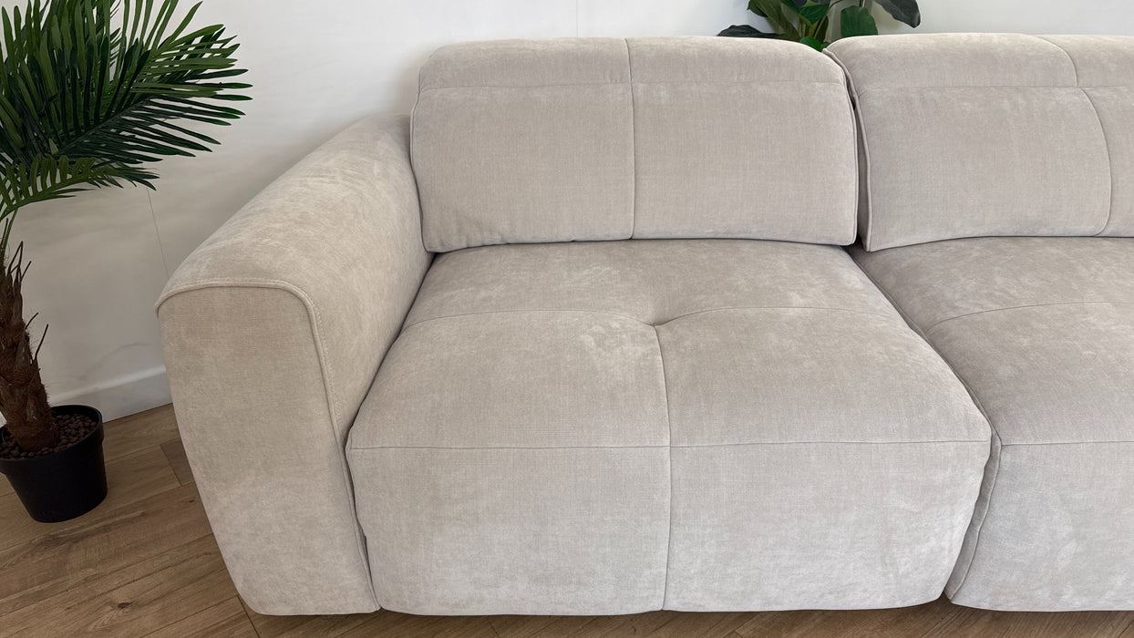 Sofology The Riviera Fabric 3 Seater Motion Chaise in Relaxed Chenille Cotton