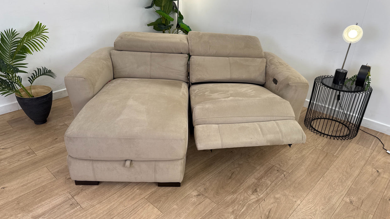 Sofology The Metropolitan 3 Seater Fabric Chaise in Lifestyle Textured Taupe