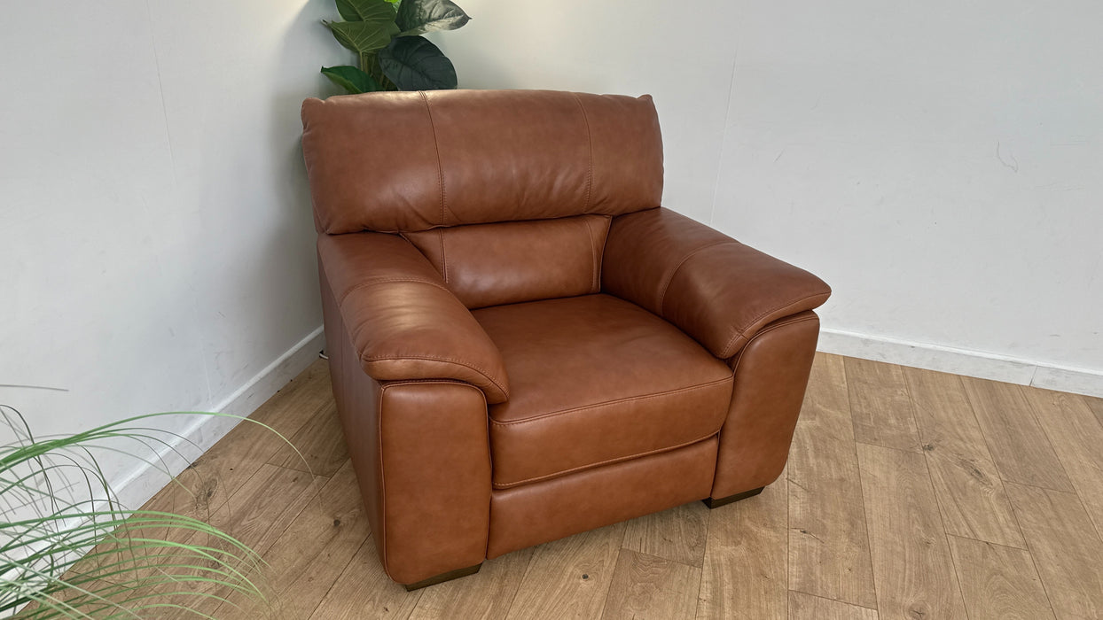 Sofology The Santina Chair in Relaxed Soft Leather Tan