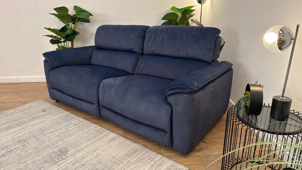 Sofology The Hugo 2.5 Seater Fabric Recliner Sofa in Lifestyle Flecked Navy