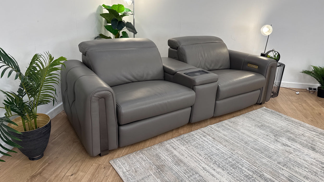 Sofology Kingsbridge 2.5 Seater Sofa in Trusty Embossed Leather Elephant