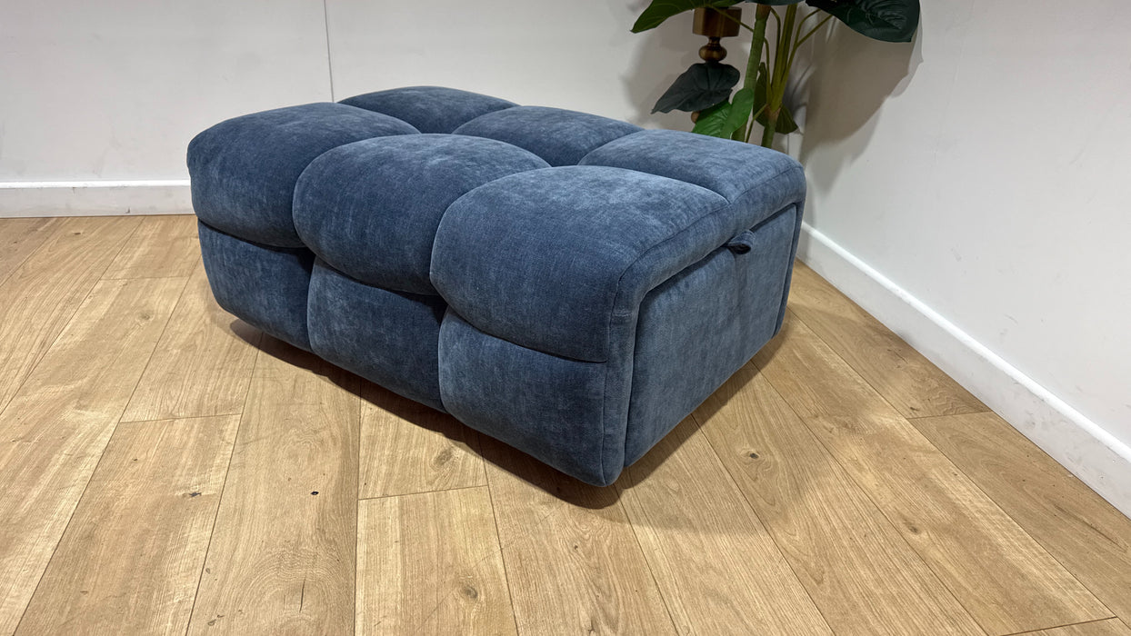 Sofology Lunar Fabric Designer Storage Footstool in Relaxed Chenille Denim