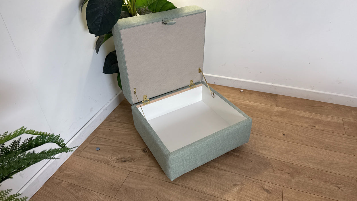 DFS The Kian Fabric Footstool in Revive Mint