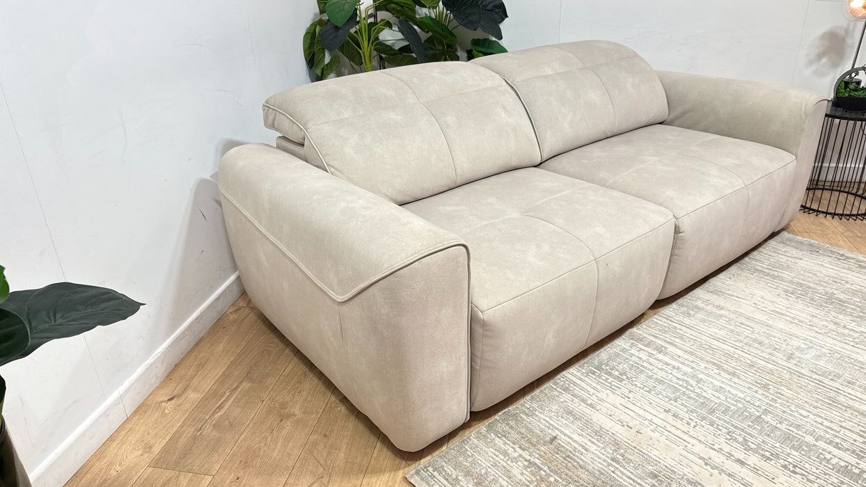 Sofology Riviera Fabric 3 Seater Motion Chaise in Lifestyle Flecked Ivory