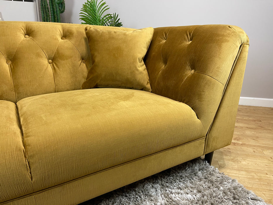 Bridgerton 3 Seater - Vader Gold Fabric All Over (WA2)