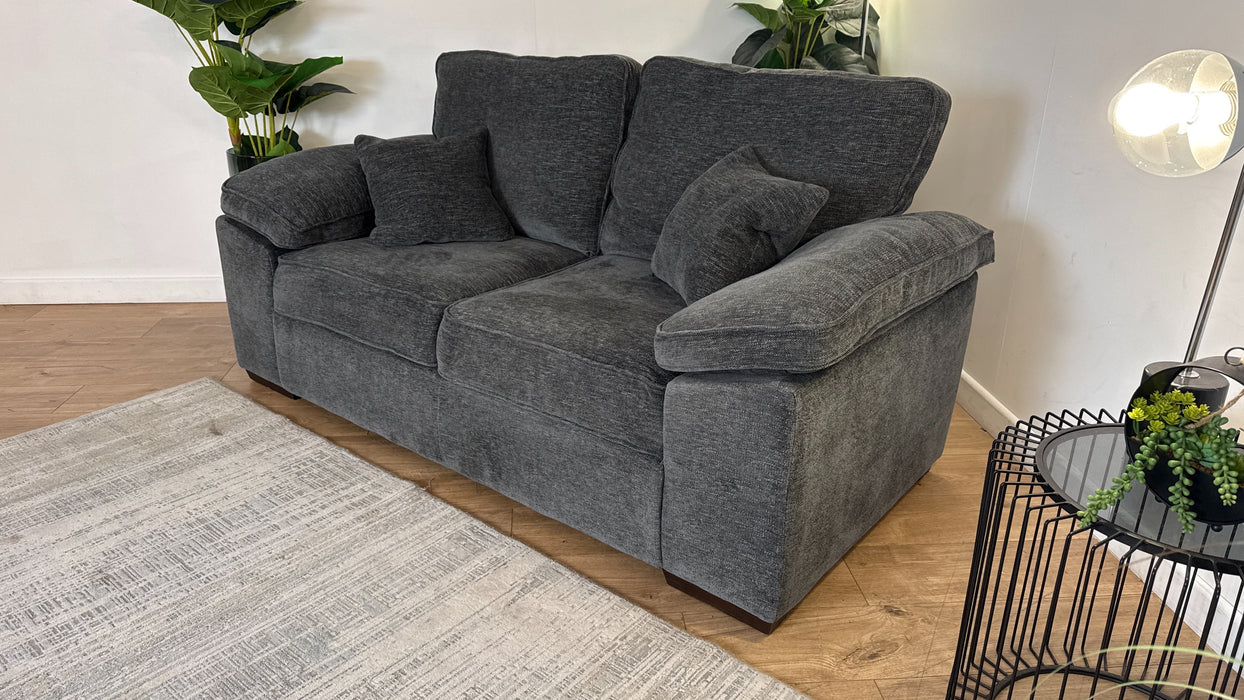 Sofology Brixton Fabric 2 Seater in Charcoal All Over