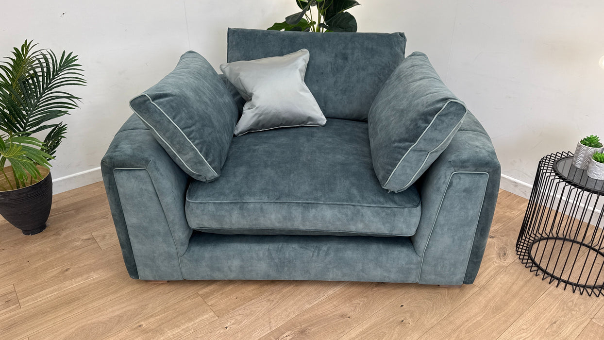 Emperor Fabric Loveseat - Lucerne Aqua