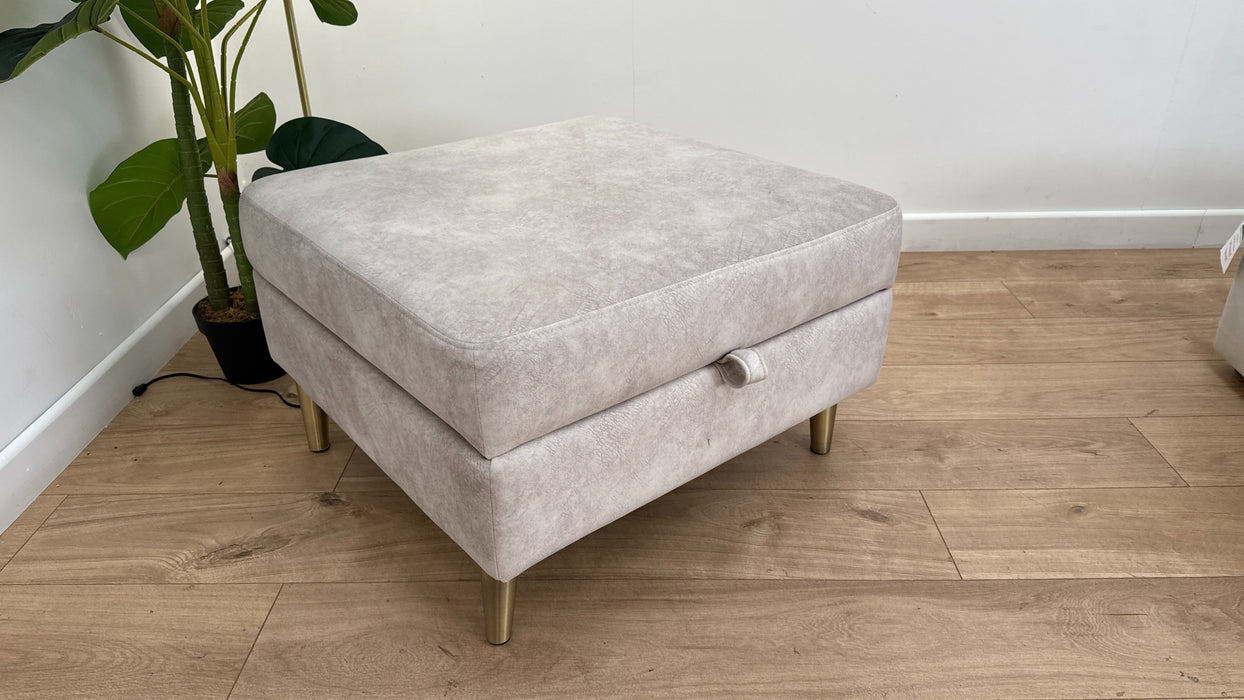 Sofology The Hackney Fabric Storage Footstool Memory Foam in Lifestyle Dapple Marble