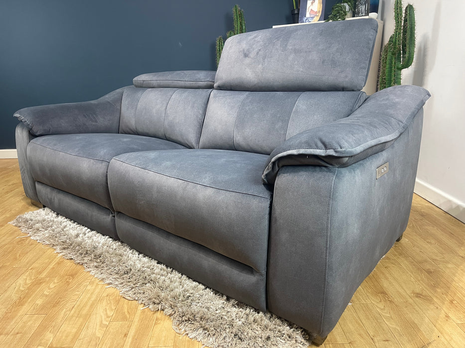 Carrera 2.5 Seater Power Recliner Lifestyle Flecked Fabric Charcoal (WA2)