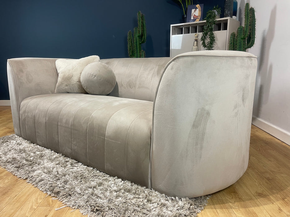 Fitzrovia 2 Seater Matt Velvet Stone Fabric (WA2)