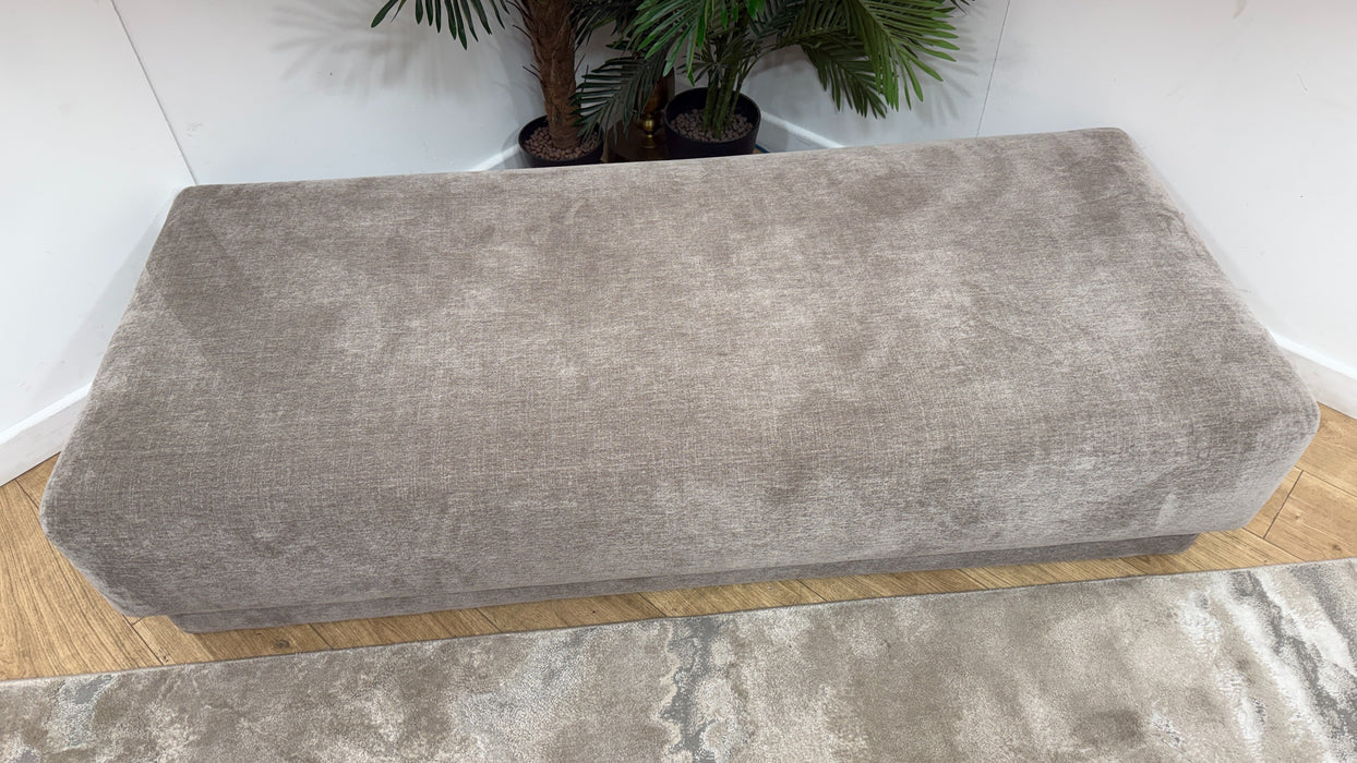 Sofology Cove Fabric Bench Footstool in Soft Chenille Wicker
