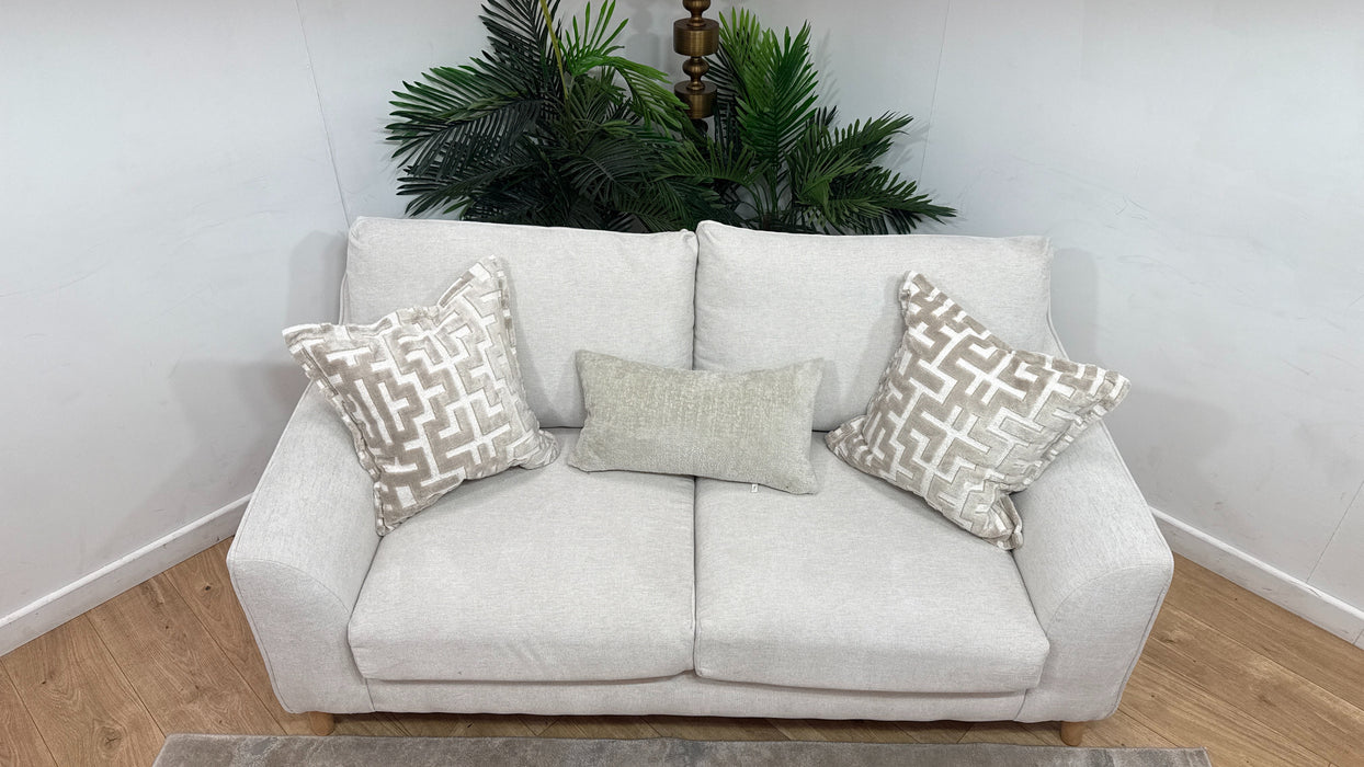 Sofology Mayfair Fabric 2 Seater in Linen Look Chenille Mist/Pearl Mix