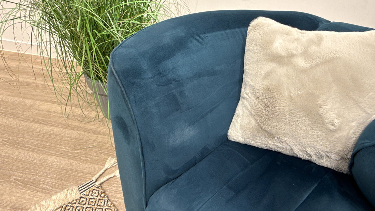 Sofology The Fitzrovia 3 Seater Fabric Sofa in Matt Velvet Teal