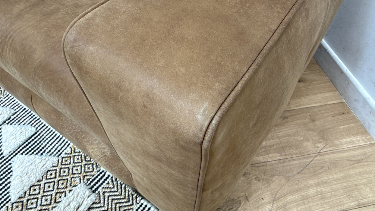 Sofology Artisan Leather 3 Seater in Character Tan/Natural Mix