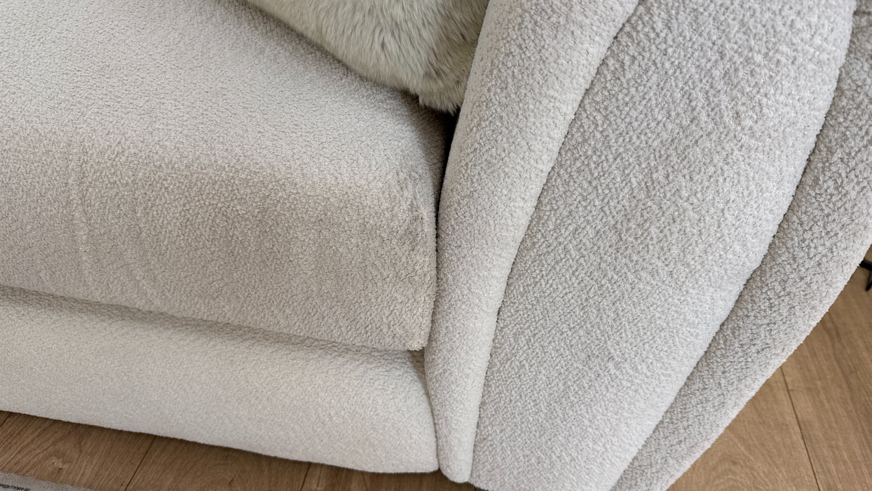 Sofology Marble Arch Fabric 3 Corner 3 in Camden Wood Trim Ecru Mix