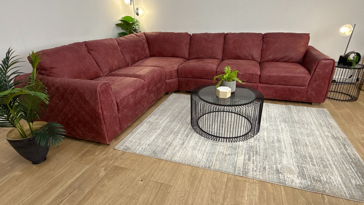 Sofology The Mazzini 2 Corner 3 Leather Utah Bordeaux