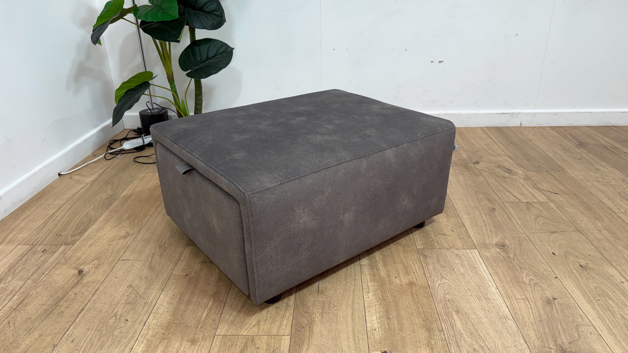 Sofology Premiere Fabric Designer Storage Footstool in Lifestyle Flecked Mocha