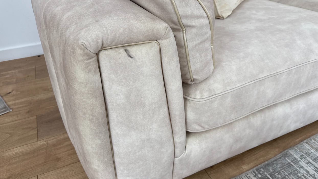 Emperor 3 Corner 1.5 Modular Fabric Sofa in Lucerne Ivory Mix