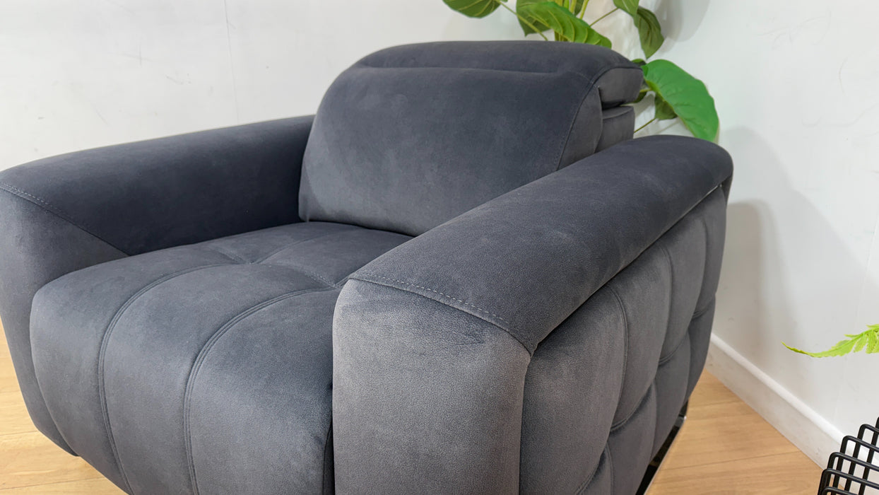 Sofology Marvella Fabric Chair in Lifestyle Flecked Anthracite