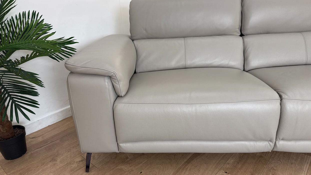 Sofology The Fratelli 2.5 Seater Sofa in Trusty Embossed Leather Light Grey