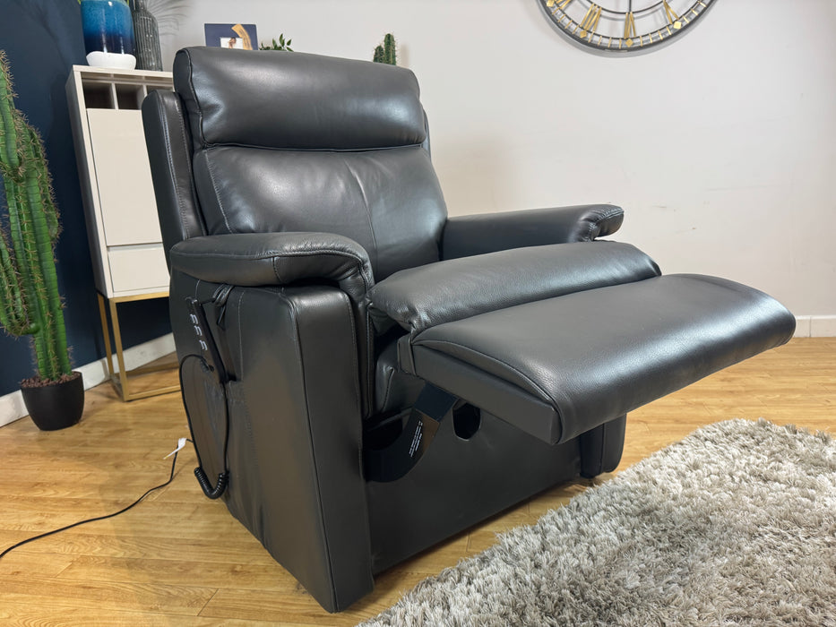 Parker Leather Rise and Tilt / Power Recliner - Trusty Sheen Black - ( WA2 )