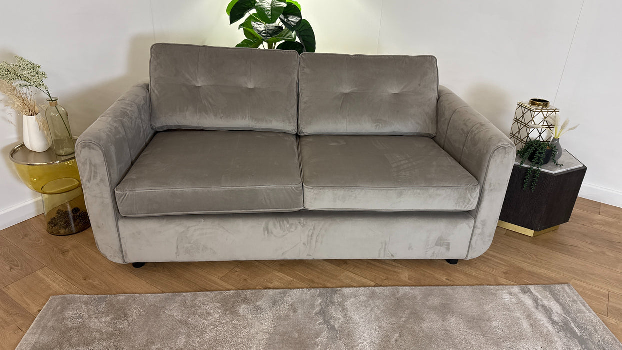 Sofology Islington Fabric 3 Seater Hypnos Deluxe Sofa Bed in Sleek Mink