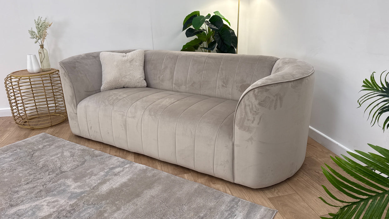 Sofology The Fitzrovia Fabric 3 Seater in Matt Velvet Stone Mix Without Trim