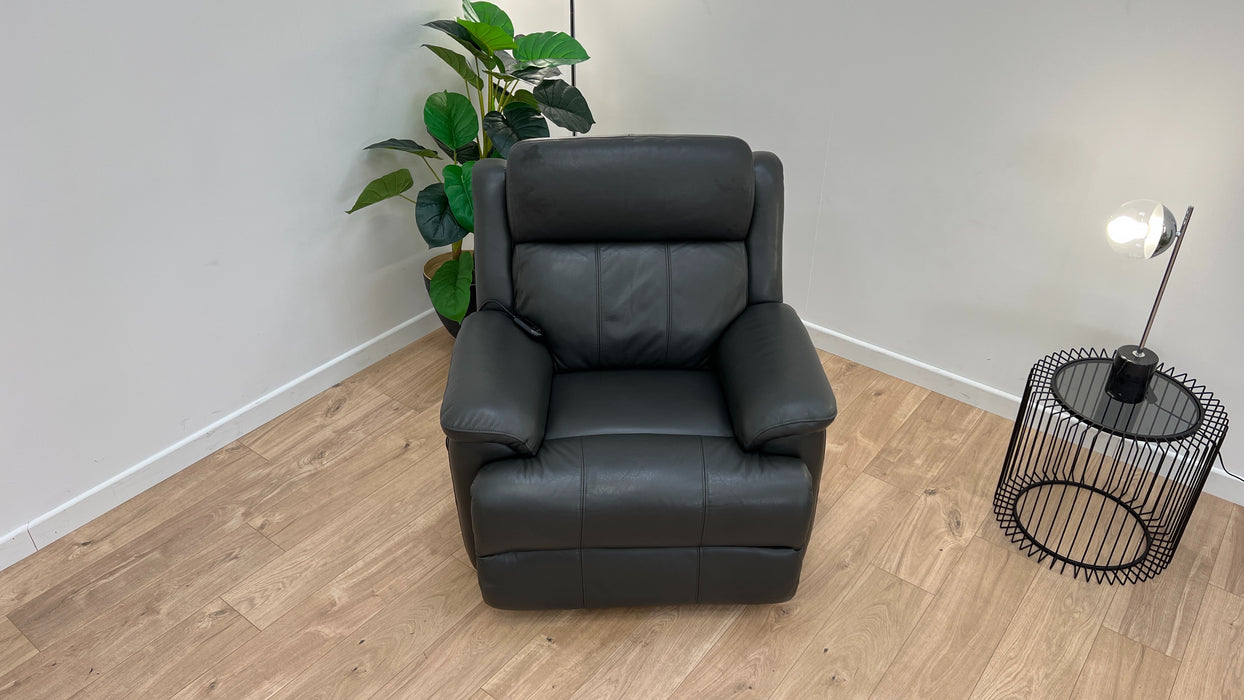 Gracie Chair - Leather Sheen Charcoal - Rise & Tilt