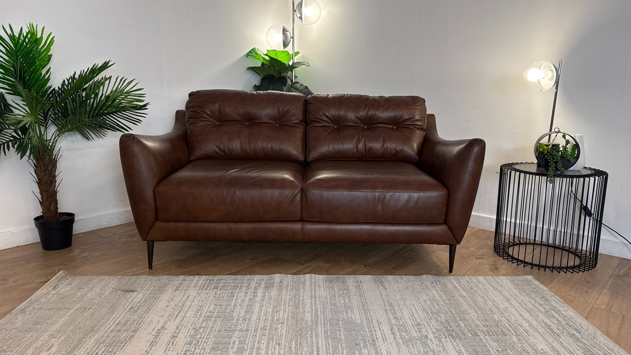 Sofology Cordelia Leather 2 Seater in Alaska Whiskey