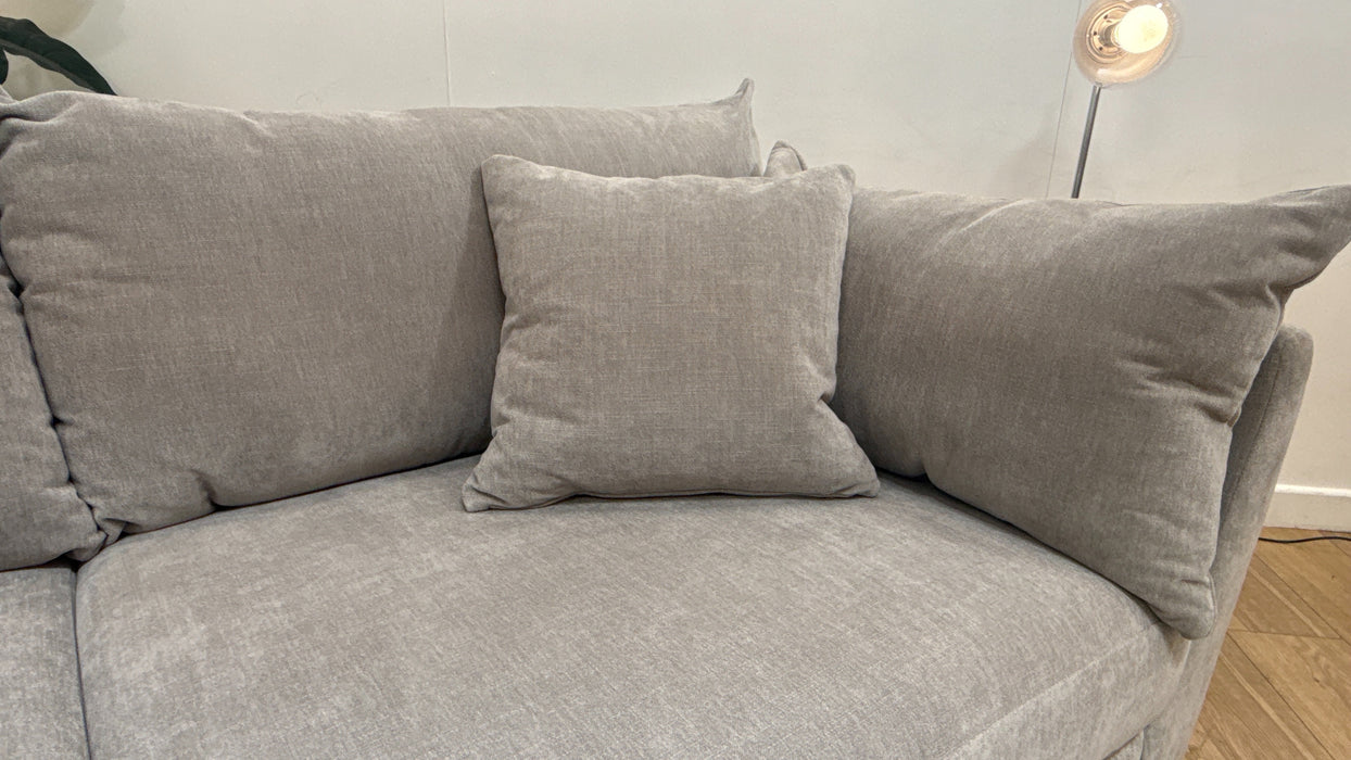 Sofology Tallulah Fabric 3 Seater in Soft Chenille Silver