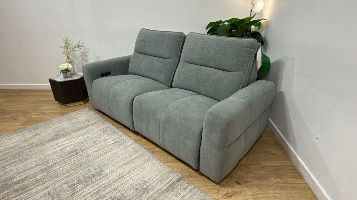Sofology Sanctuary Fabric 2.5 Seater Power Recliner in Soft Sherpa Seafoam