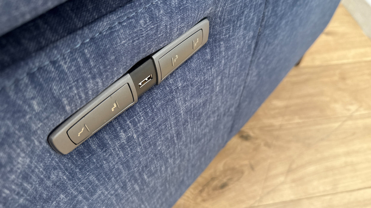 DFS Sonder Recliner 3 Seater in Dark Denim