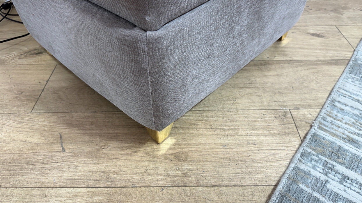 Sofology Remy Fabric Small Storage Footstool in Soft Chenille Wicker