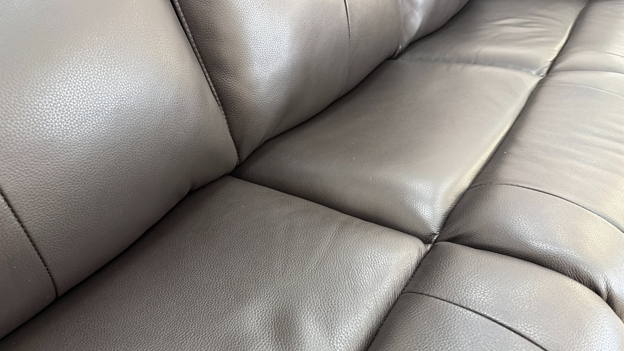 Sofology The Benton 3 Seater Leather Sofa in Black Coffee