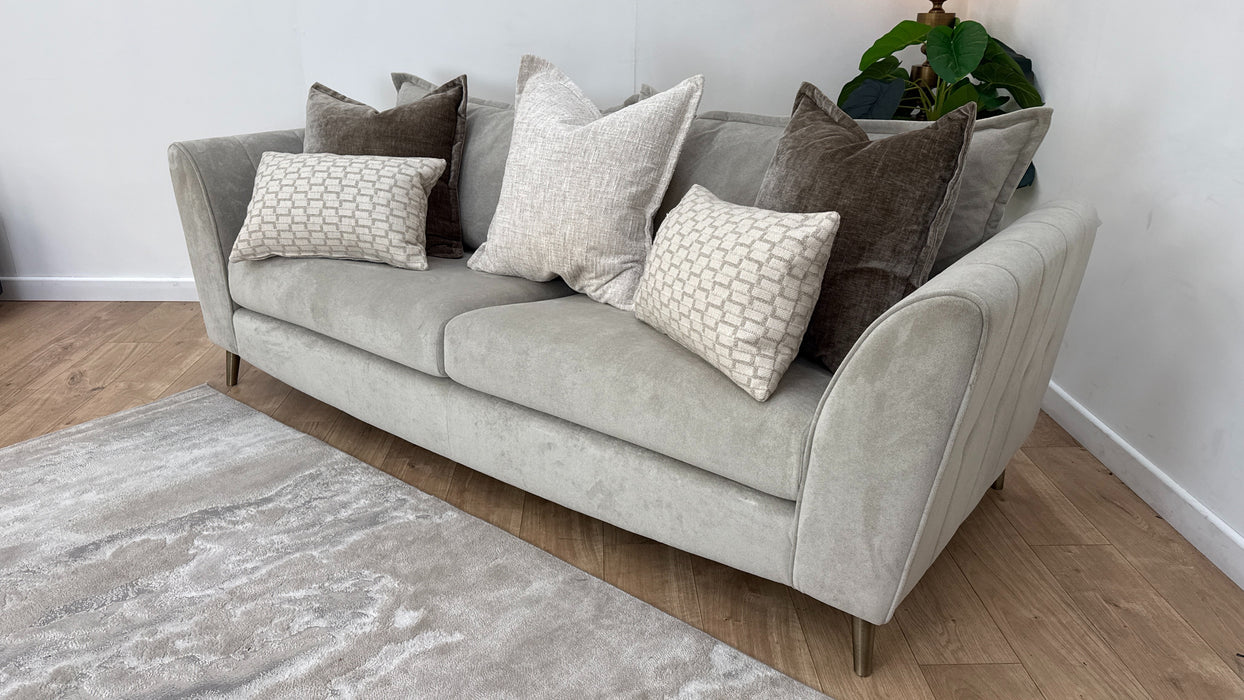 Sofology Luella Fabric 4 Seater in Soft Sherpa Stone Mix