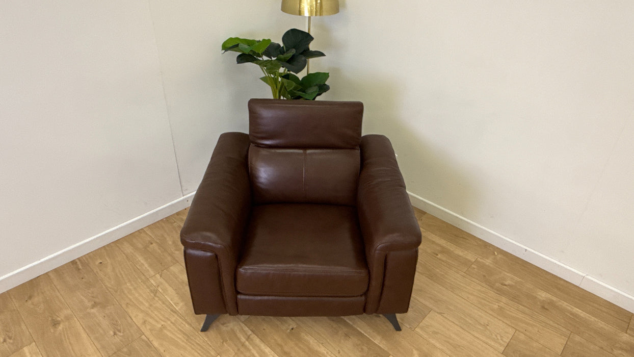 Sofology Ezra Leather Chair in Trusty Sheen Chocolate