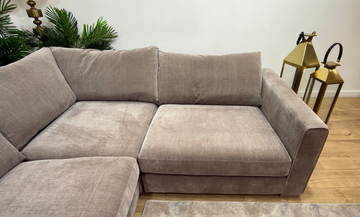 Sofology Majestica Fabric 1 Corner 1 in Soft-Chenille Wicker