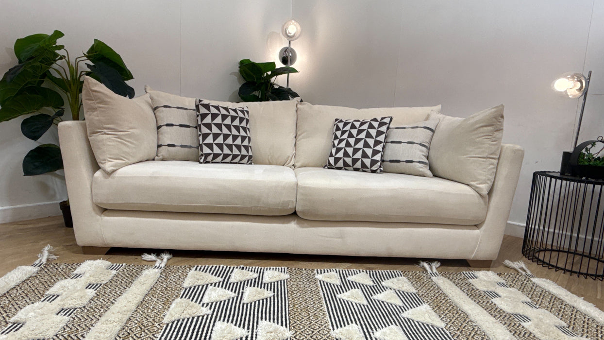 Sofology Tallulah Fabric 3 Seater in Soft Chenille Ivory
