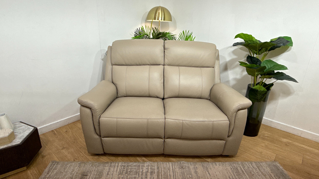 Sofology Bradie Leather 2 Seater in Trusty Embossed Stone