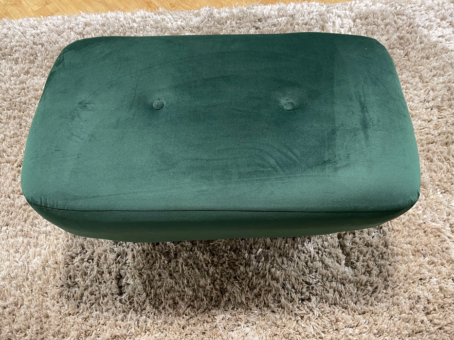 Islington Mini Footstool Sleek Green Fabric (WA2)