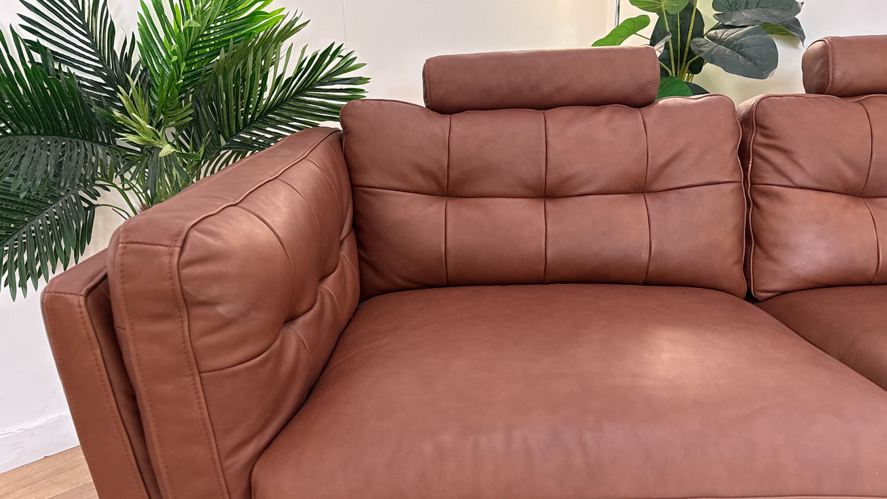 Sofology Muse Leather Power Recliner in Expresso