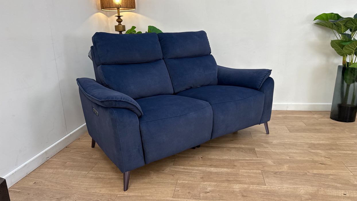 Sofology The Arlo Fabric 2 Seater Power Recliner in Lifestyle Flecked Navy
