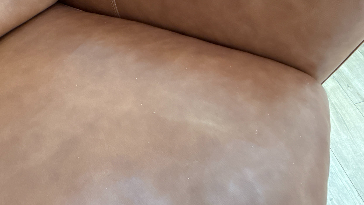 Sofology Retreat Leather 4 Seater in Relaxed Soft Tan Mix