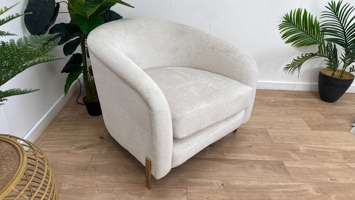 Sofology The Westwood Fabric Accent Chair in Teddy Chenille Mist