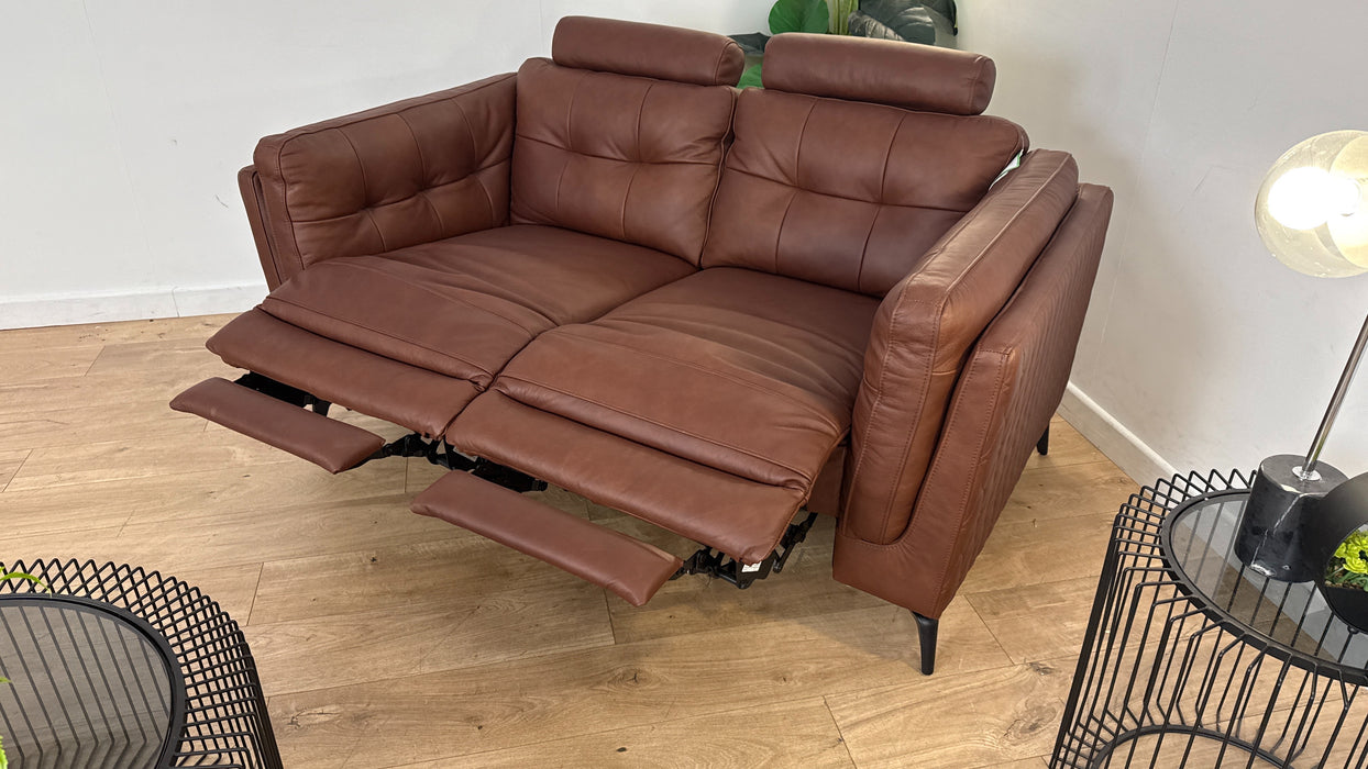Sofology The Muse Leather Recliner 2 Seater in Espresso