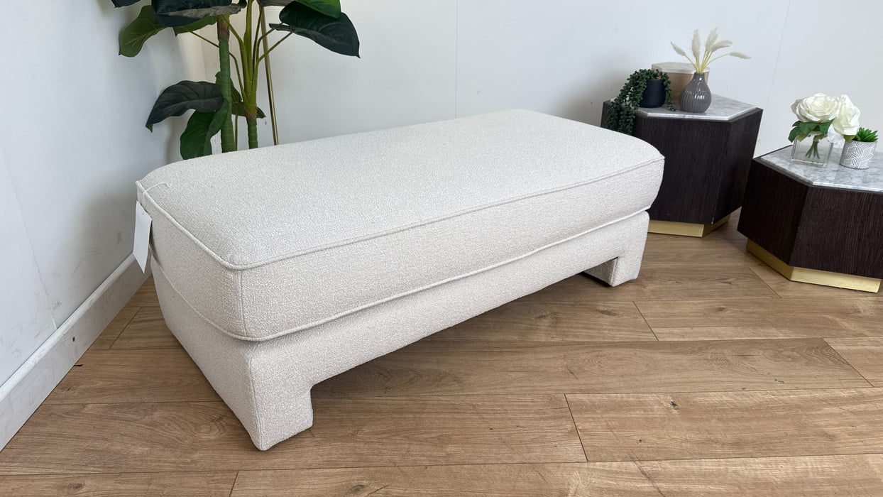 DFS The Huxham Fabric Footstool in Boucle Natural